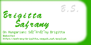 brigitta safrany business card